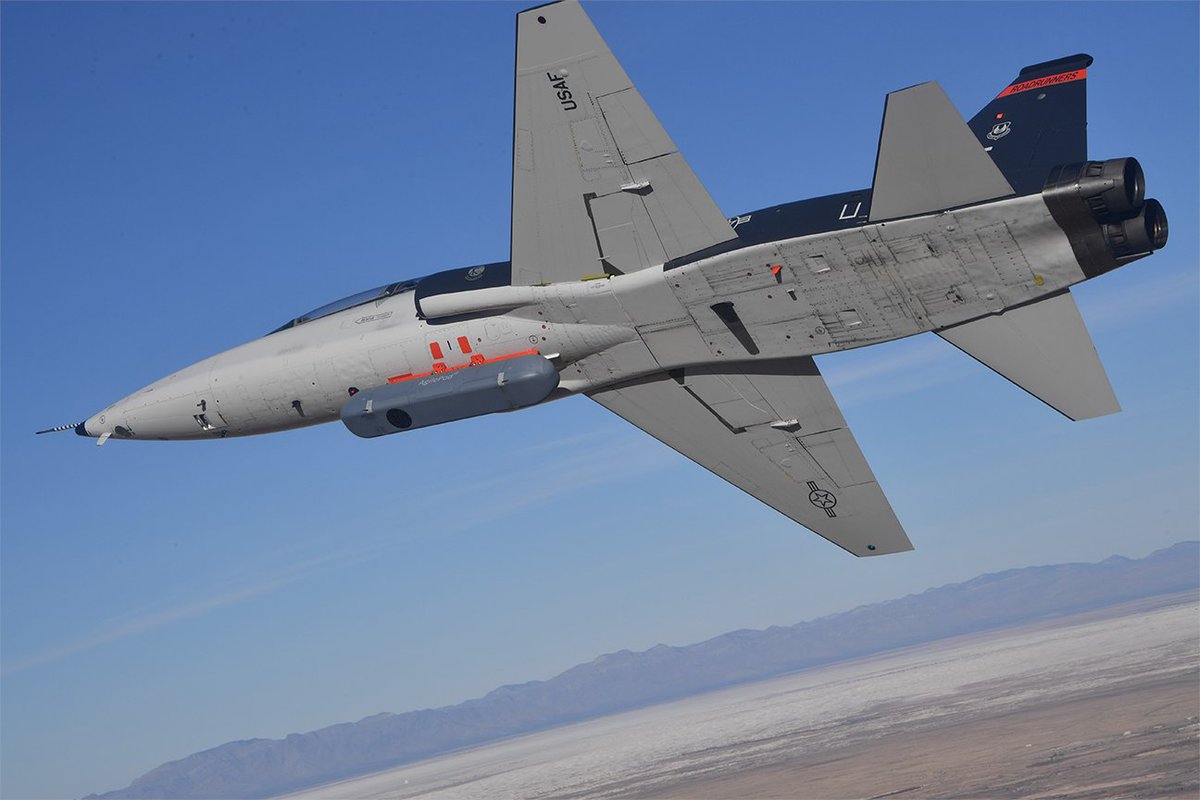 AFResearchLab's tweet photo. A T-38C conducted flight tests with our PNT AgilePod onboard early last month, achieving three important objectives for the project.
Read more on this joint AFRL, @usairforce, @USNavy and other vendor organizations effort: https://t.co/mbJdNWrzYu
#AFRL #AgilePod #FlightTest https://t.co/ilz34FeXqS