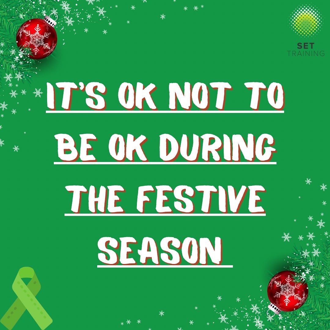 SetTraining1's tweet photo. The festive period can be the hardest time of year for people. Please remember to check up on your loved ones, especially this time of year. 

If you are struggling, there is helplines that are there to listen and help you.
It’s ok not to be ok, no matter what time of year it is. https://t.co/vB9lNuAjsK