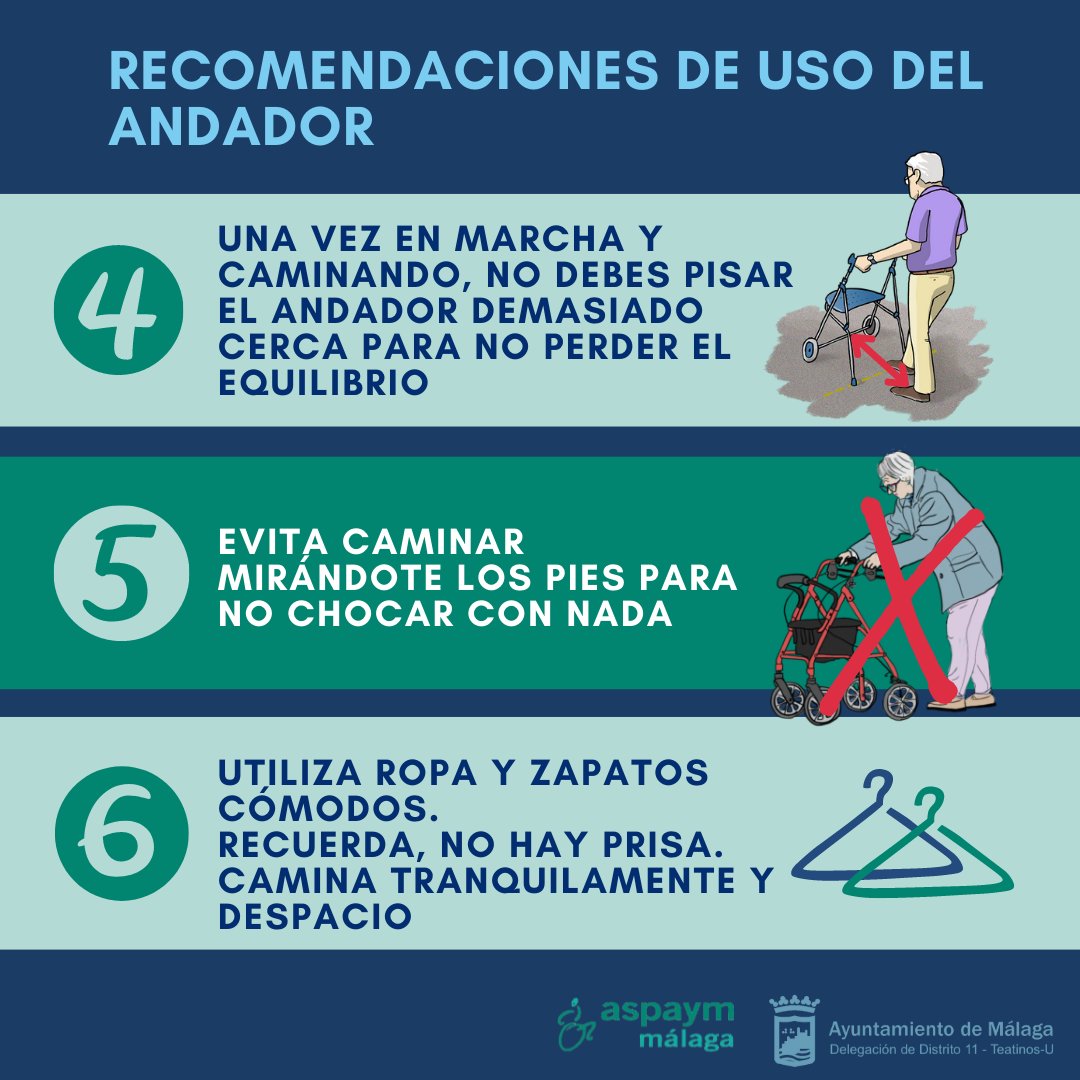 Aspaym_malaga's tweet photo. ♿️👨‍🦳👩‍🦳 Los andadores son un producto de apoyo que nos puede ayudar a prevenir el riesgo de caída. 

Ya puedes visionar el vídeo donde recogemos toda la información (minuto 4:10): 
 https://t.co/Ka7WUSe4iC

Financiada por el Distrito 11 del @malaga https://t.co/ubaQkUWPc1
