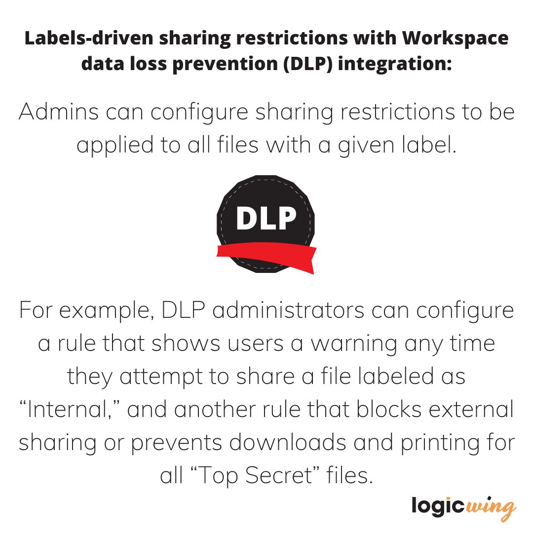 logicwing's tweet photo. Enhanced content classification, governance, and DLP with Google Drive labels #LogicWingTips #LogicWingUpdates #GoogleWorkspace #GoogleWorkspaceUpdates #GoogleDrive #LiveWorkLearn #Classroom https://t.co/I1cC3Y2C0F