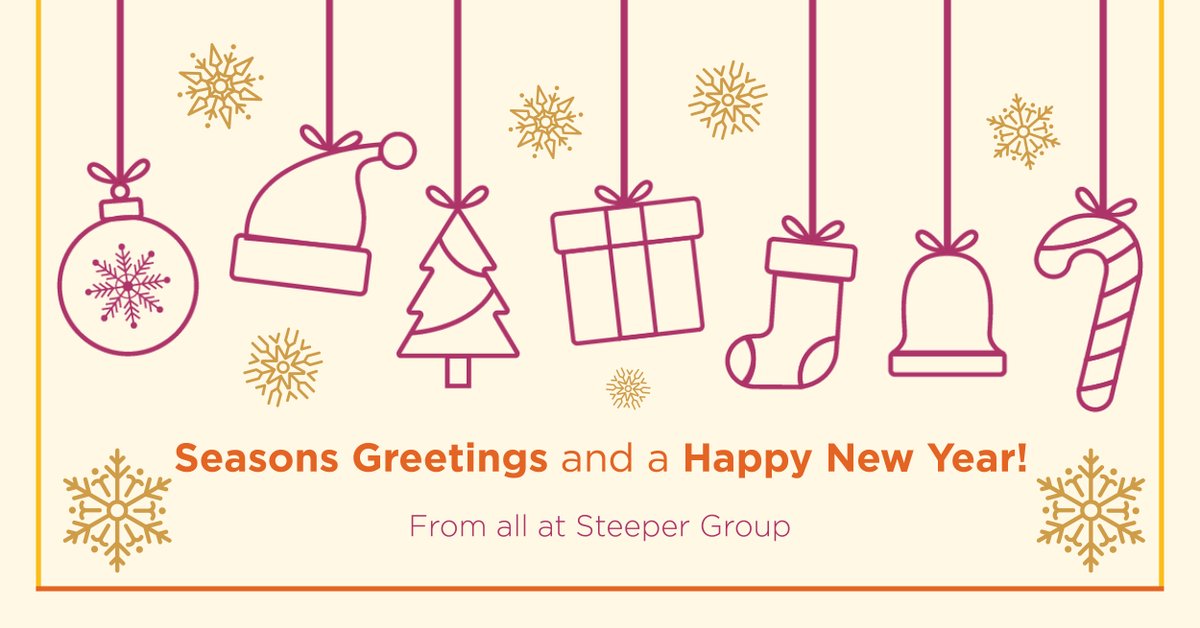 We at Steeper Group wish you a joyous holiday season and a prosperous New Year! 

If you require any assistance during the festive season, please contact our Customer Service Teams.