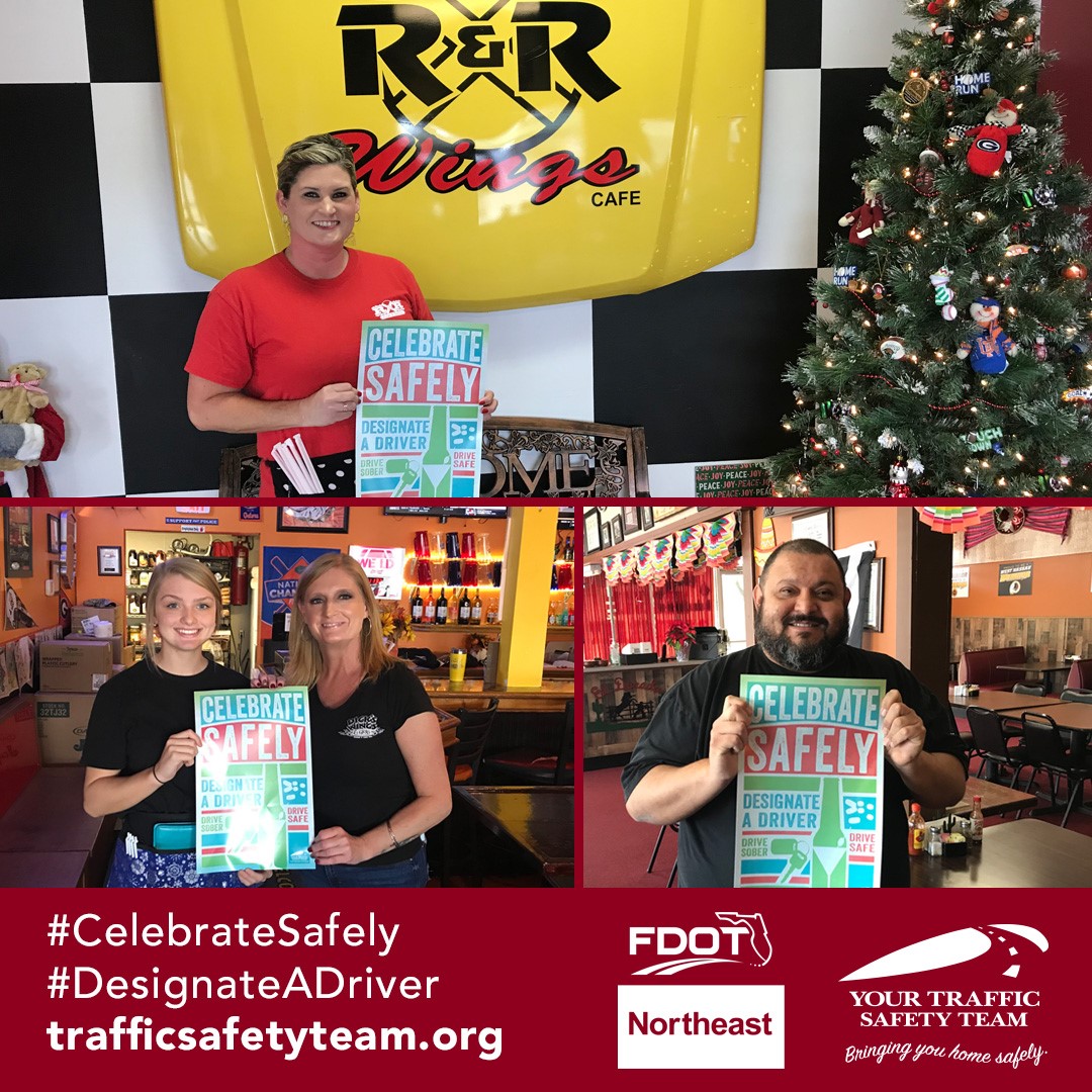 trafficsafetyfl's tweet photo. Thank you for supporting safer roads this holiday season: R&R Wings in Hilliard, and Dick’s Wings and El Dorado’s in Callahan!
#trafficsafetyteam #trafficsafetyFL #CTST #northeastflorida #firstcoast #NEFL #MyFDOTNEFL #CelebrateSafely #RecipesfortheRoad https://t.co/Ccp7IdSWiC https://t.co/6uBsfSNdZe