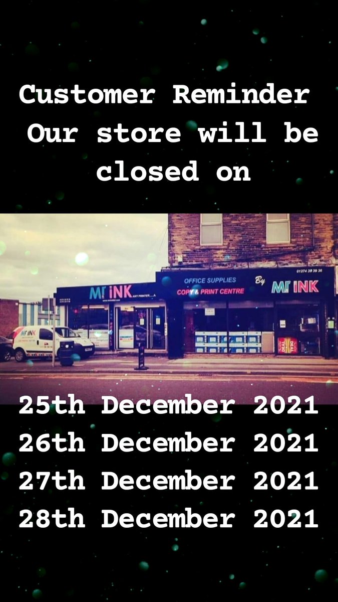 Our Trading hours this holiday period