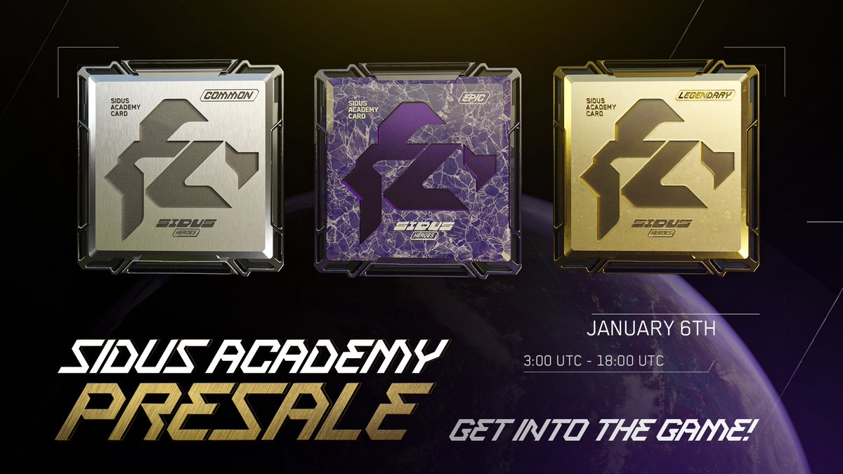 galaxy_sidus's tweet image. SIDUS ACADEMY is on its way! Learn how to:
⚡️Get your hands on NFTs
⚡️Participate in the presale
⚡️Acquire the most power and resources
If you have an NFT Hero from SIDUS NFT HEROES (OLD COLLECTION), you’re eligible for 1 free NFT from SIDUS GENESIS. bit.ly/3yTFIhT