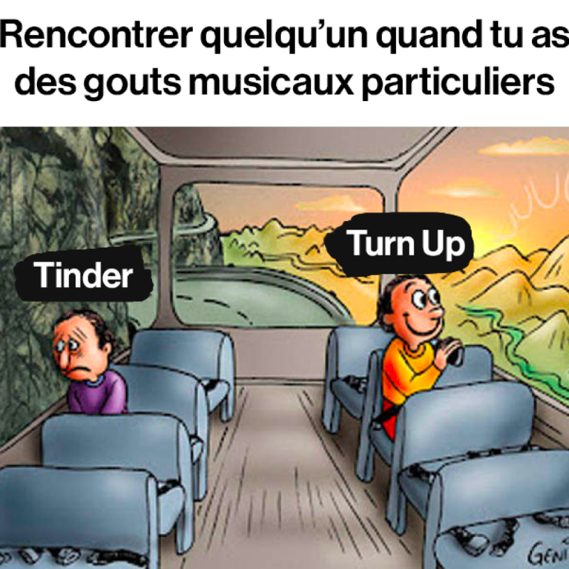 TurnUp_app_'s tweet photo. Télécharge Turn Up pour rencontrer du monde grâce à la musique !