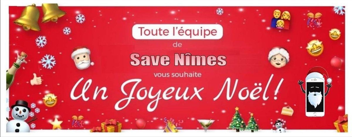 NimesSave's tweet photo. Tout équipe de Save Nîmes vous souhaite de joyeuses fêtes de fin d'année🎅🎄🎁🥂
#mobile #smartphone #save #Reparations https://t.co/fICWQ7DIJt