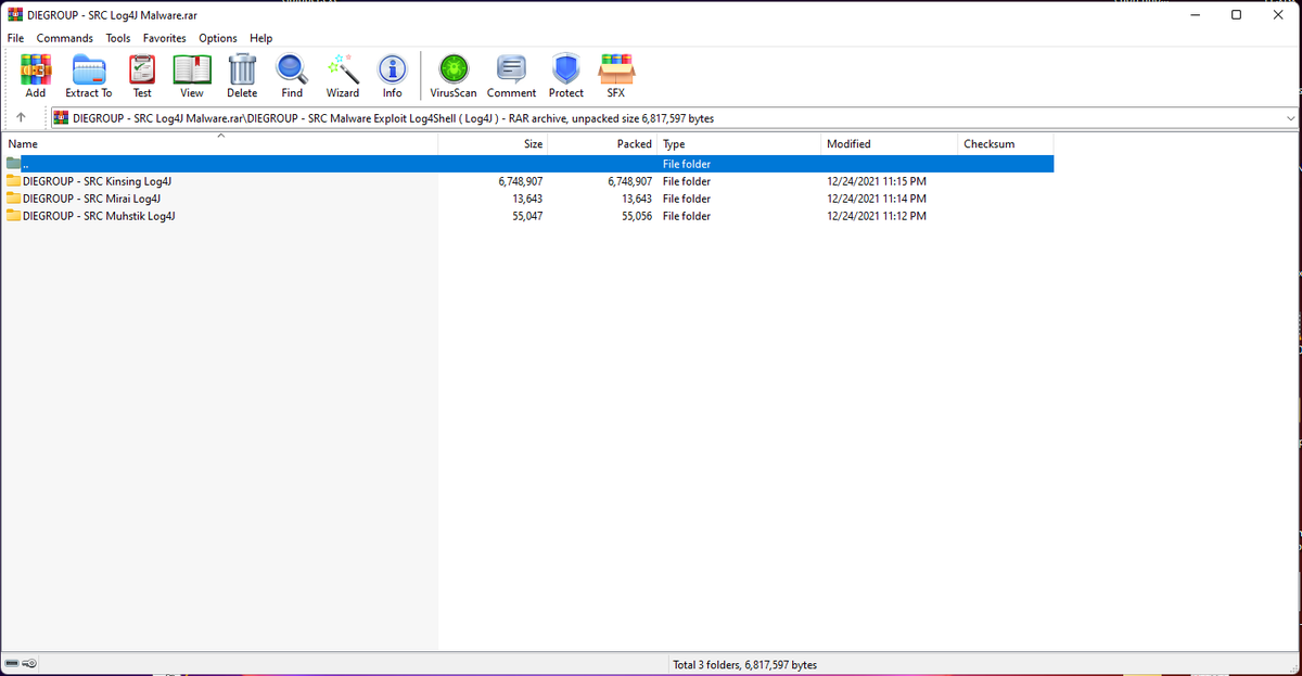 Our DIE Group will release the source code of 3 malicious codes that are taking advantage of the #Log4Shell (#Log4J) #vulnerabilityto attack the network. 
Note: We only share this source code for cybersecurity researchers. Researchers private inbox for us to send download link.