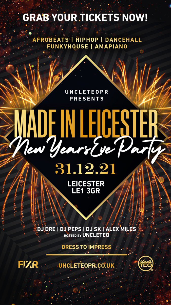 Less than 30 mins left! 

Leicester NYE we got you covered! 

#MadeInLeicester

fixr.co/event/81614027…