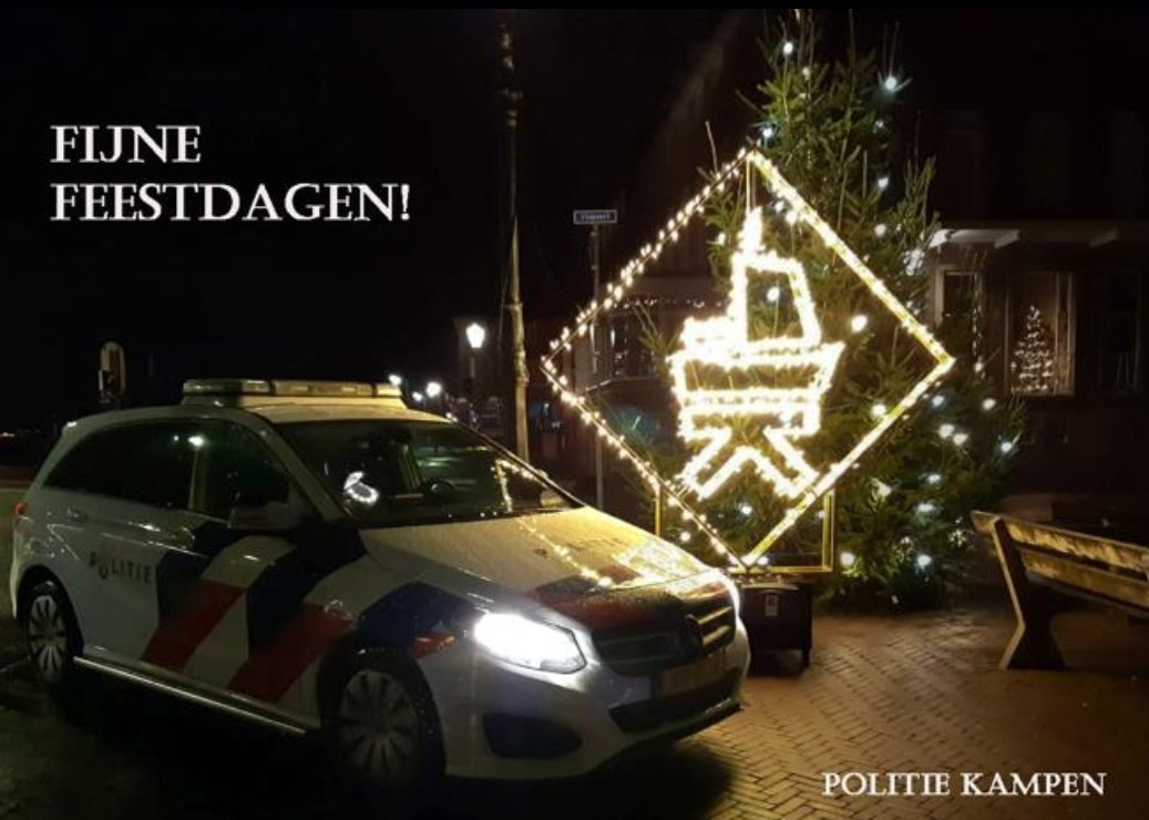 Ik wens u namens al mijn collega's van politieteam Kampen fijne feestdagen en bovenal een gezond en veilig 2022