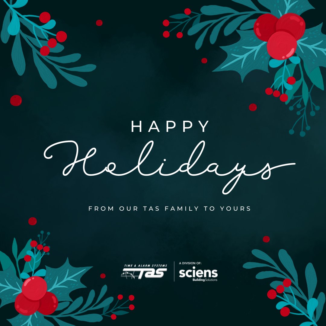 Happy Holidays from Time and Alarm Systems!