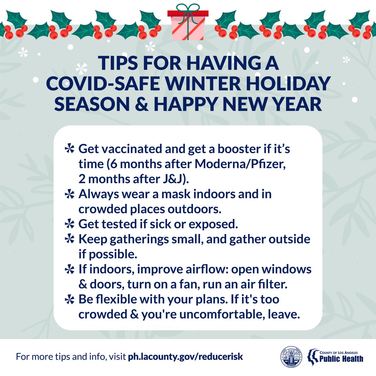 lapublichealth's tweet image. COVID-19 cases more than doubled this week. If you are traveling or gathering for the holidays, consider your risks &amp;amp; take extra precautions to stay safe.  #LACounty #LADPH #HolidayTips