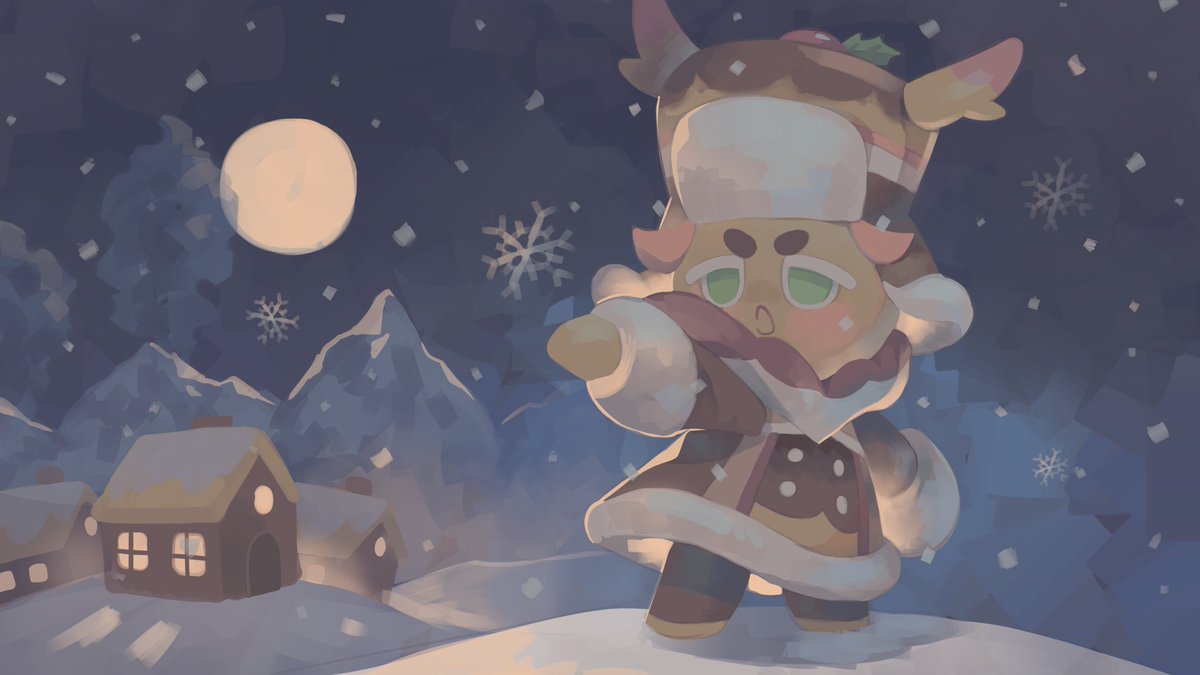 first snowfall of the year ❄ #cookierun