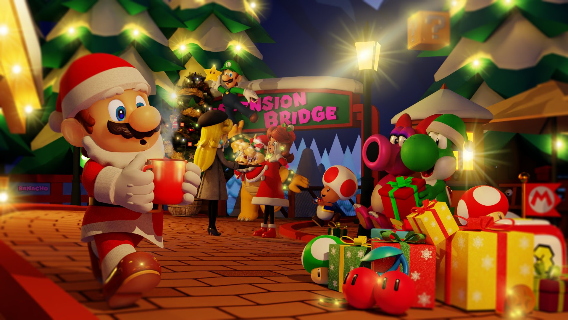 Nintendo Christmas Wallpaper