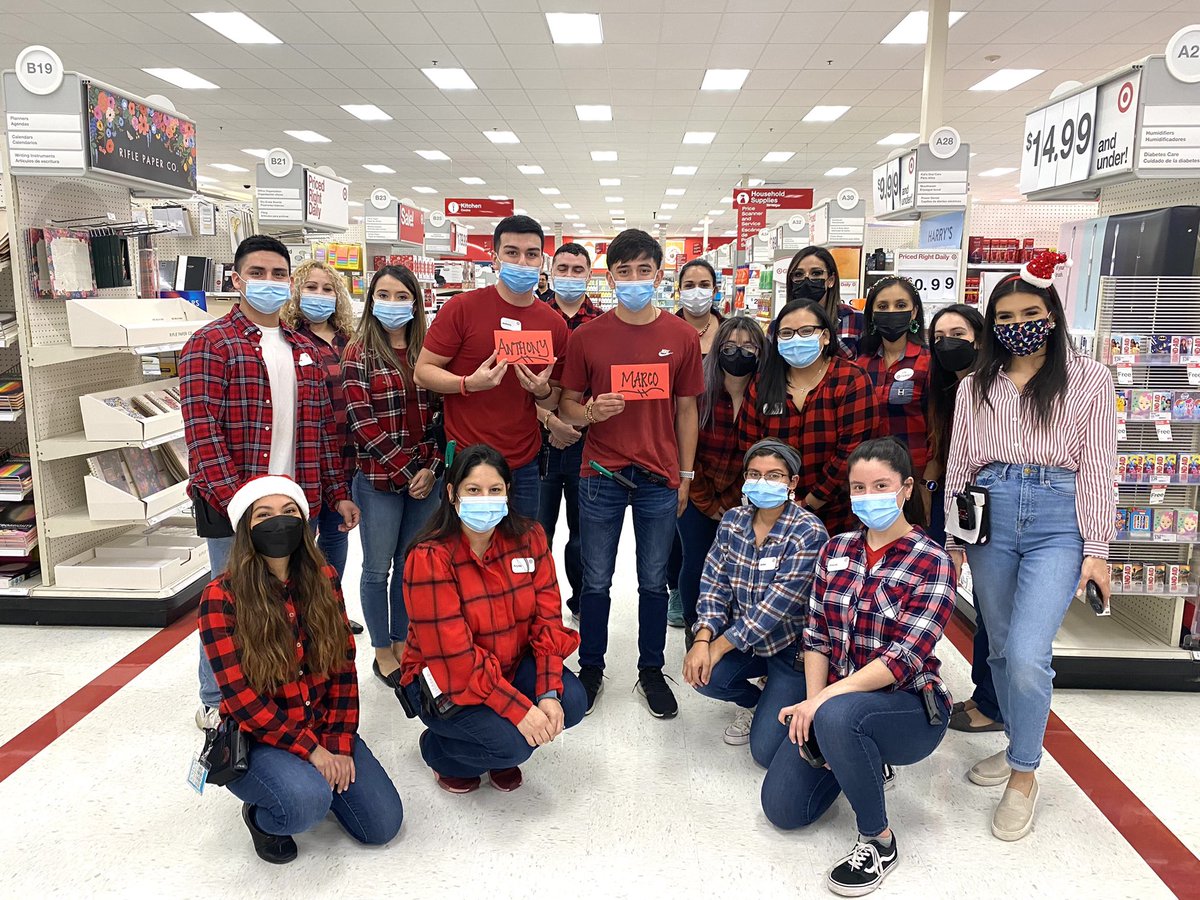 Work. Win. Give winners celebrated on flannel day! I think yes! Congratulations Anthony and Marco!! 🎯🎄🎅🏼 #10daysofchristmas #workwingive #targetfestives
