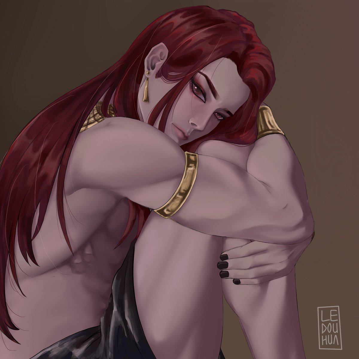 jidangao's tweet photo. Horkneeness lead me to draw him.
.
.
.
.
pretty proud of this one, hair metal and fabric coloring needs more practice.
#Ennead #엔네아드 https://t.co/n4lFvE78lp