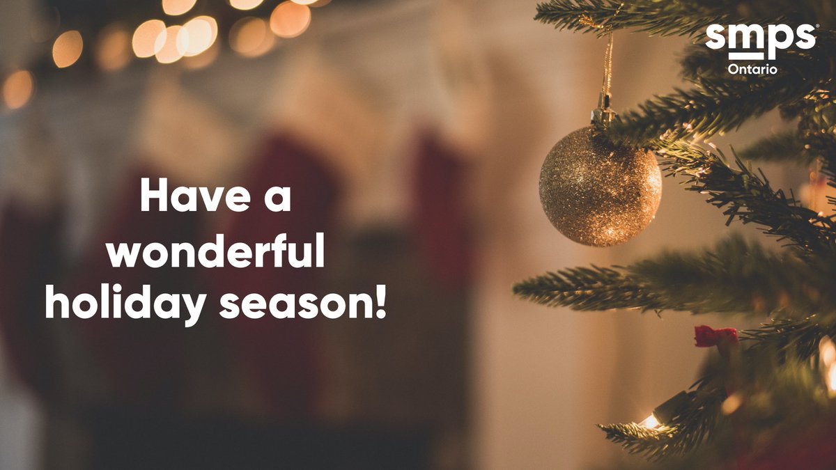 SMPSOntario's tweet photo. Happy Holidays! As the year draws to a close, #SMPSON would like to extend our gratitude to our #AEC members and community for their continued support. We wish you and yours a relaxing holiday season and a wonderful new year!
#SMPS #architecture #engineering #construction https://t.co/JZ6HlUpPXA