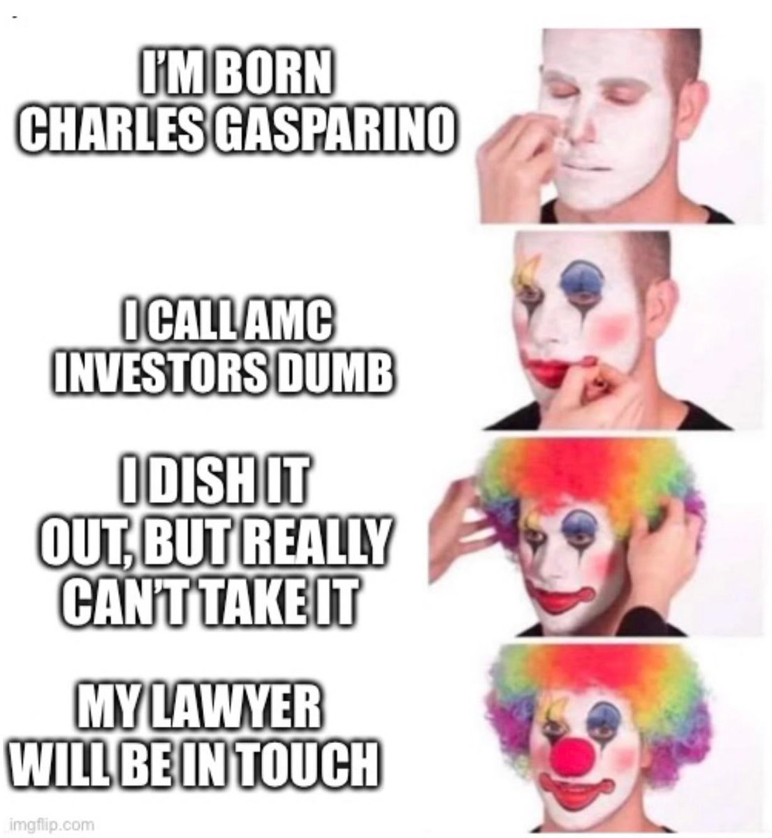 IrishWalsh's tweet photo. @CGasparino you are a clown and I you know it. https://t.co/twRM33qSOH