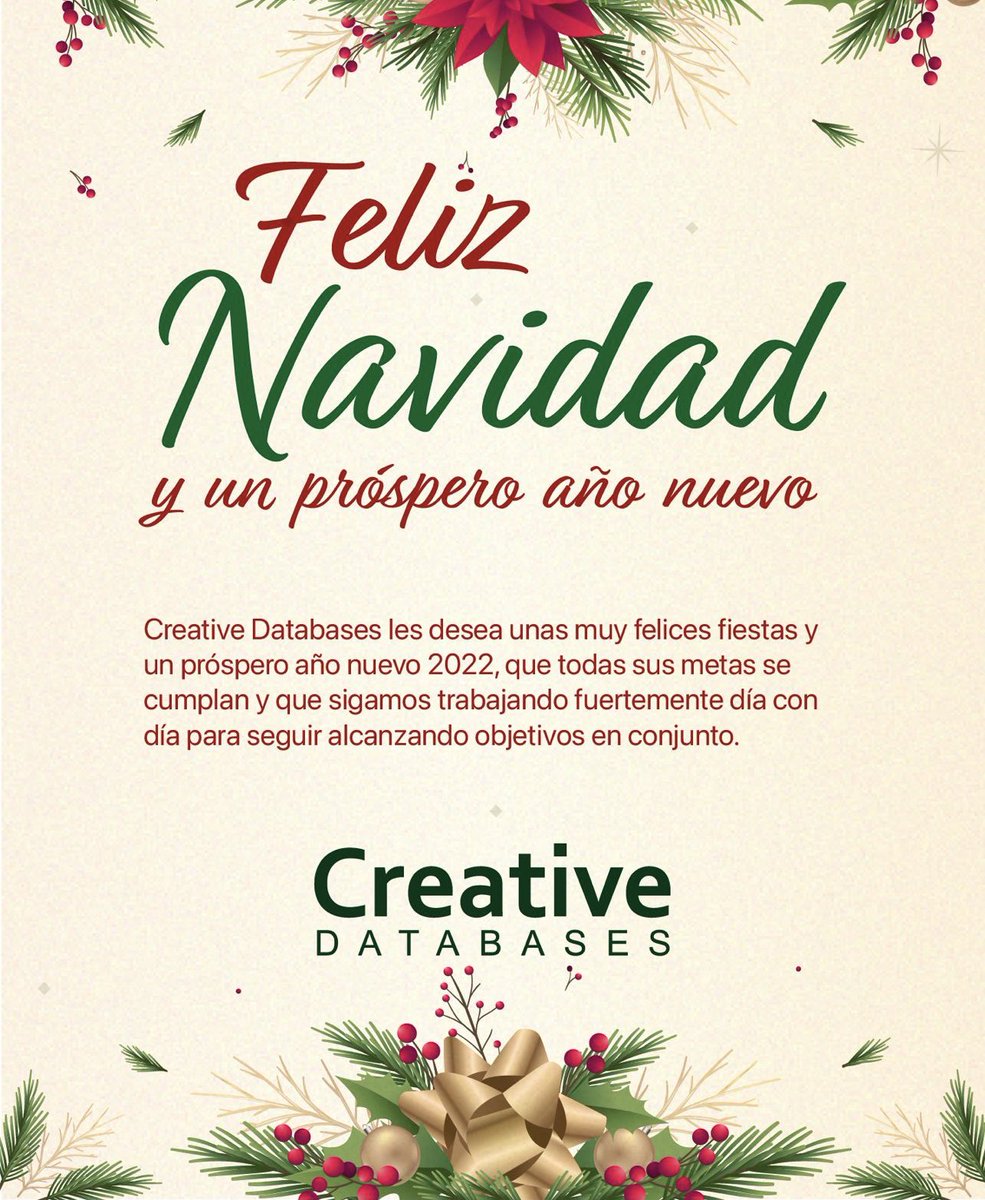 El equipo #CreativeDatabases les desea unas Felices Fiestas!!! #FelizNavidad #MerryChristmas #Claris #FileMaker