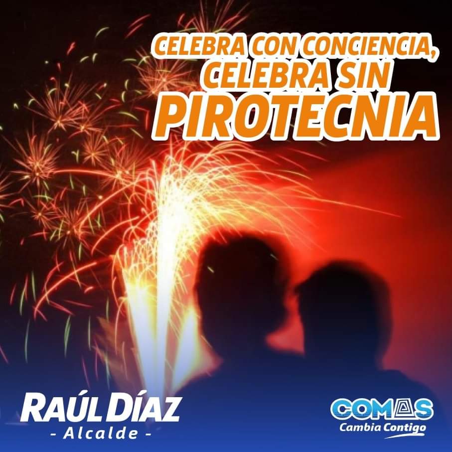 #NavidadSegura| ¡Celebremos con conciencia, sin pirotecnia! Recordemos que el uso de pirotécnicos afectan a los que padecen del trastorno del espectro autista y a nuestras mascotitas . Seamos solidarios, no usemos pirotécnicos.