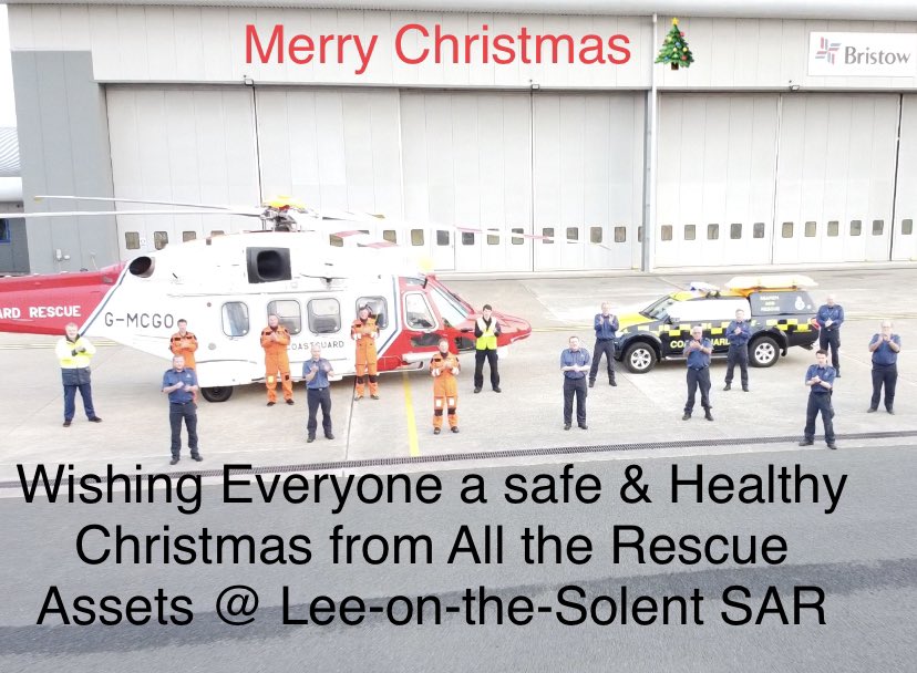 hillheadcg's tweet photo. Wishing everyone a Merry & Healthy Christmas from all at @HMCoastguard @Bristow_Group #LeeSAR base. Please stay safe so ourselves & our Emergency services colleagues don’t have to come to your aid. Spare a thought for all those working or in call to keep the public safe. https://t.co/VSvGtoZHDu