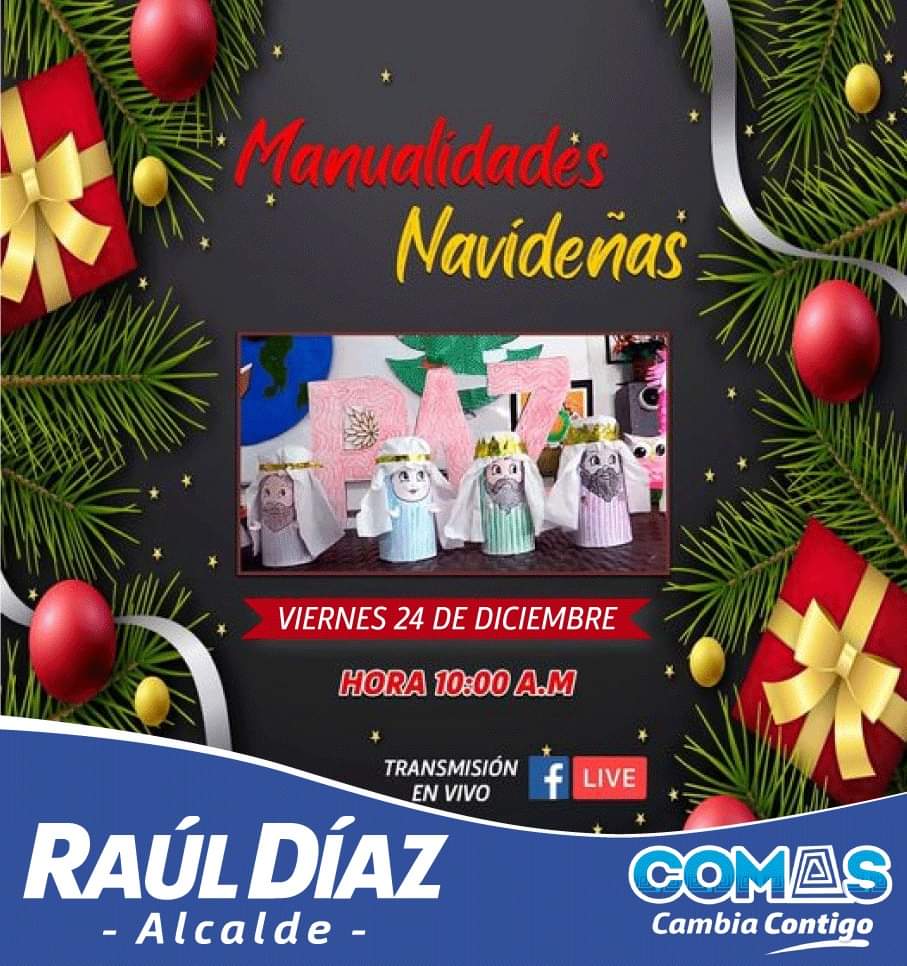 #ComasEsNavidad La Municipalidad de Comas trae para ti el taller de manualidades para que puedas hacer cartucheras o bolsos y regalarlos por Navidad.

🗓Fecha: Viernes 24 
⏰Hora: 10:00 a.m.