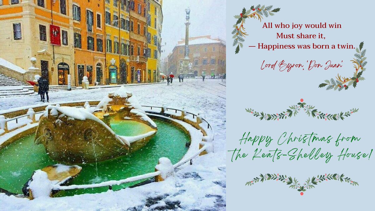 Keats_Shelley's tweet image. A very Merry Christmas and a Happy New Year from the Keats-Shelley House!