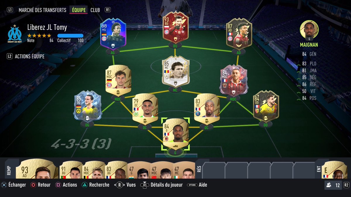 GuerriniRaphae1's tweet photo. @TwinsFifaHD 👋Salut les TWINS voilà mon équipe full vendable appart lewandoski, j’ai un budget de 60k.
In game je joue en 4-5-1 avec Sane et Hagi a droite et Claude-Maurice et Coman à gauche  , avec lewandoski en pointe et goretzka milieu récupérateur.
Ciao L’ekip 👌 https://t.co/LdVLvITaaa