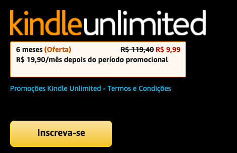 ProibidoLer's tweet photo. Kindle Unlimited
6 meses por apenas R$ 9,90
https://t.co/vh1UWSSmR5
#PromoSHOW https://t.co/hFCtIGd4Lq
