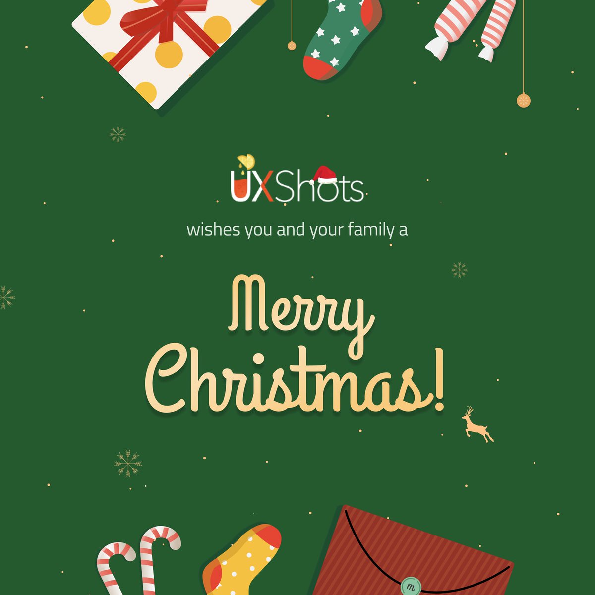 UXShotsIN's tweet photo. Wishing you all the joy, wonder, and happiness this Christmas can bring. Happy holidays and see you all next year. 😁 https://t.co/gVprlchbSE