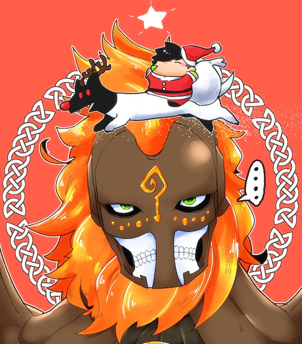 クリスマス絵が描けなかったので過去に描いたこぞうちゃんで許して 