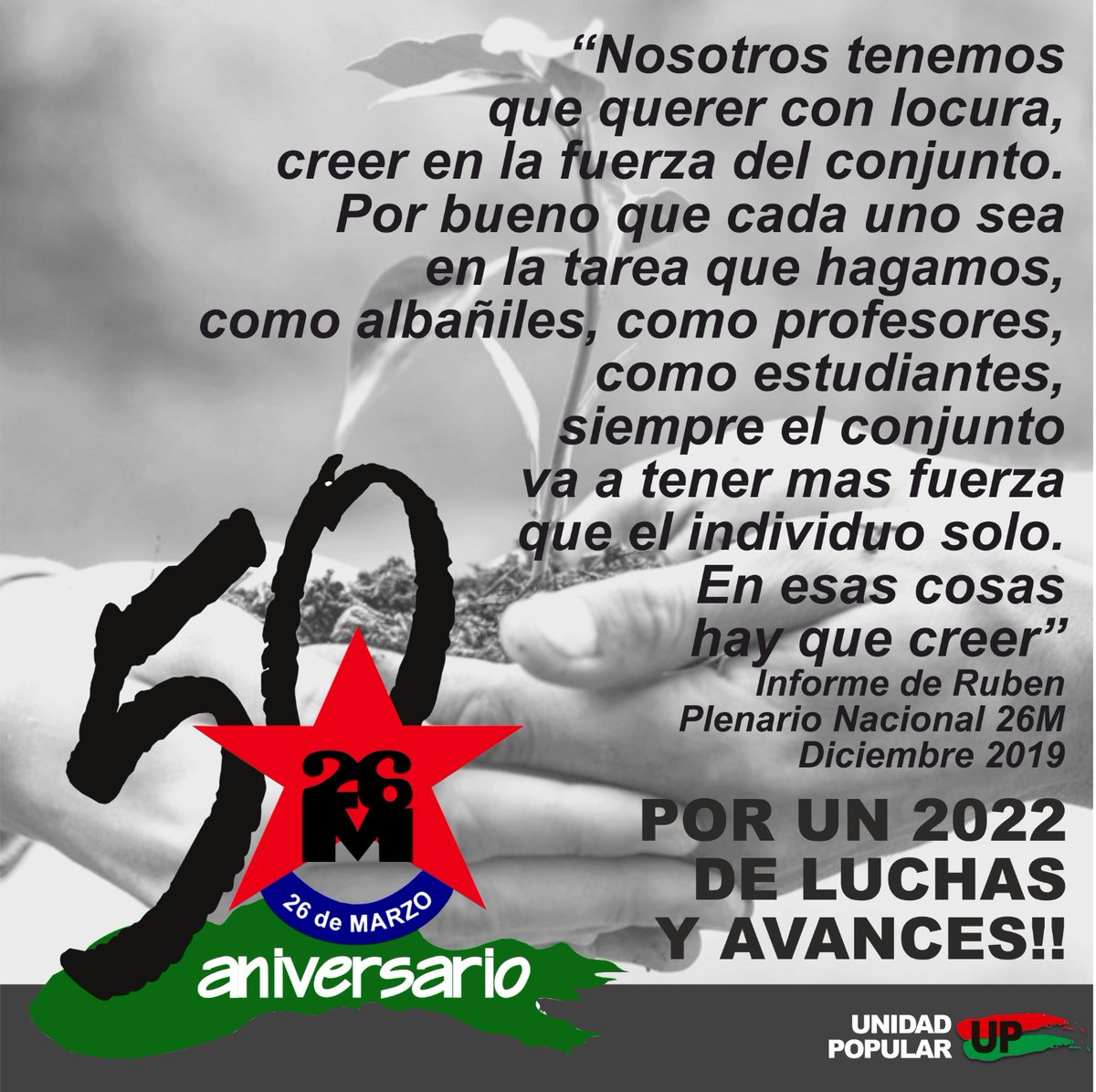 Hay que creer en la fuerza del conjunto! Seguimos luchando juntos en el 2022!
