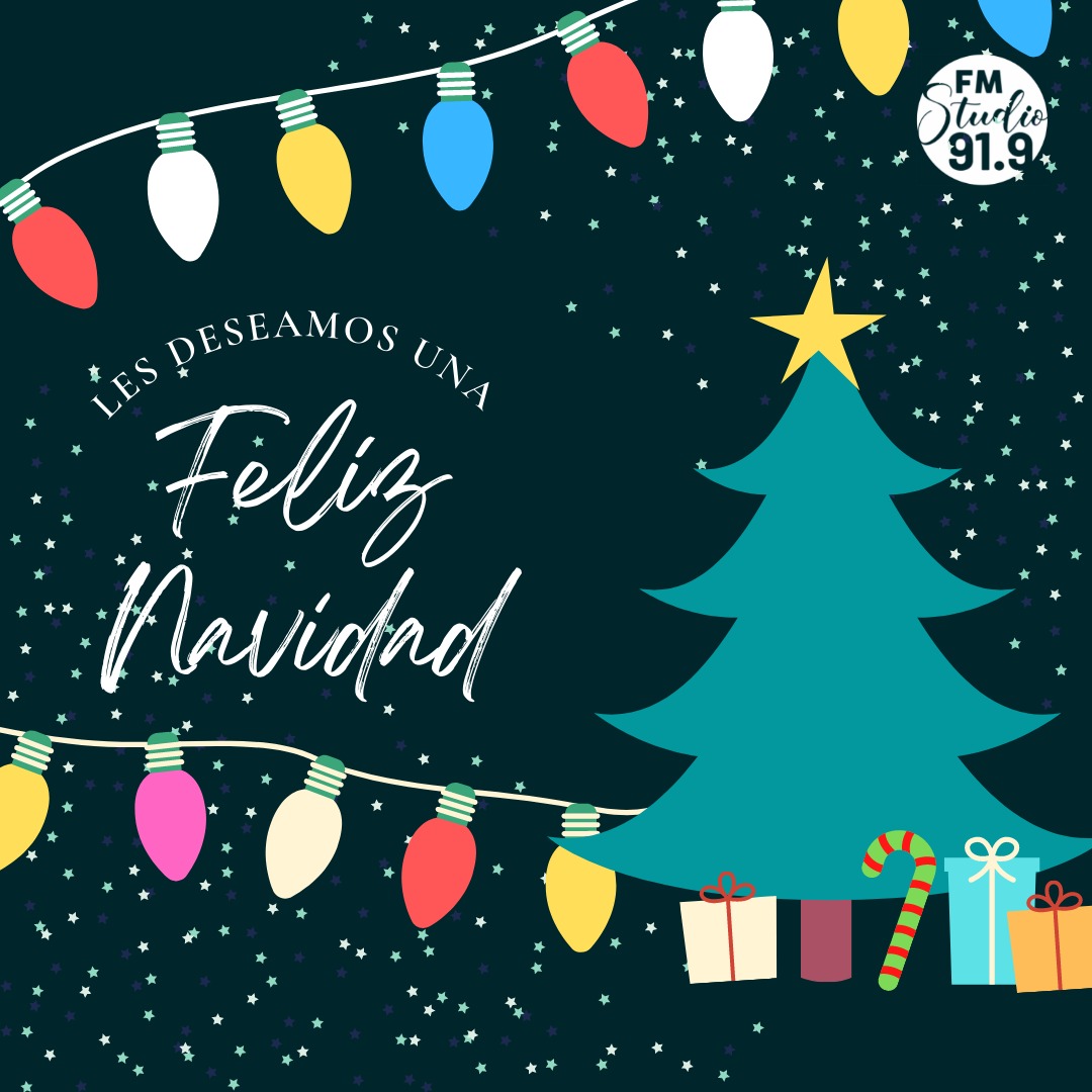 radiostudio341's tweet photo. En Studio 91.9 queremos que pases una muy "Feliz Navidad" en compañía de tu familia y seres queridos. 
Te deseamos que la magia de la Navidad te ilumine y ayude a conseguir todos tus sueños.
Feliz Navidad!! 

Escuchalo 👇
📲https://t.co/qWqfMojxvj ⭐

#StudioFM 
#navidad2021 https://t.co/aQGTKNCelv