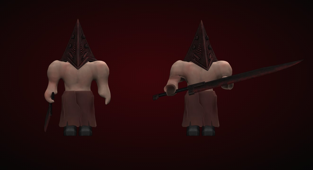 Sinister on X: Roblox Silent Hill Commission! Pyramid Head Avatar + The  Great Blade #RobloxDev #Roblox  / X