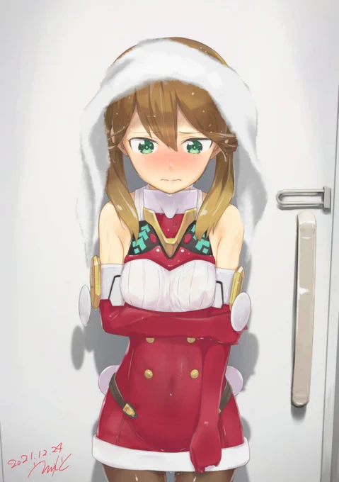 夜更け過ぎに雪へと変わらなかった雨に濡れたと言って朱音が駆け込んできたのでとりあえずタオル渡して風呂も用意してるのに動こうとしない・・・🤔 #アリスギアお絵かき 