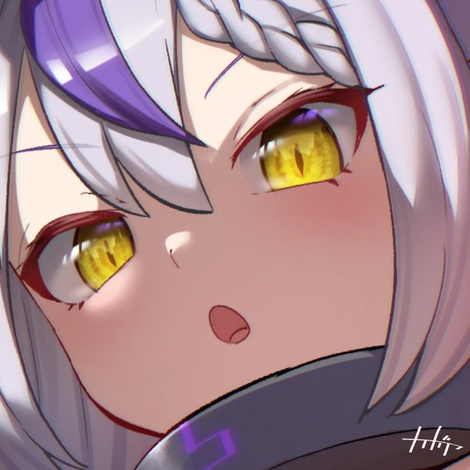 タグになかなか載らないからファイナルラストリベンジ!いや、この綺麗な目を見てほしい。とっても健全だから!!!
 #laplus_great #Laplus_Artdesu 