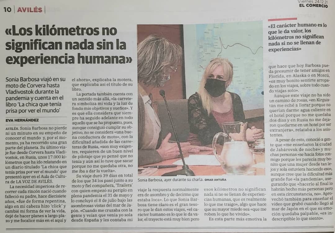 Ayer presenté en Avilés mi último libro "La chica que tenía prisa por ver el mundo"🌏🌏.Aquell@s que queráis haceros con vuestro ejemplar podéis hacerlo a través de este enlace:
grupomotero.com/product-page/l…
#mujeresmoteras #viajarsola #vueltaalmundoenmoto #vladivostok #soniabarbosa