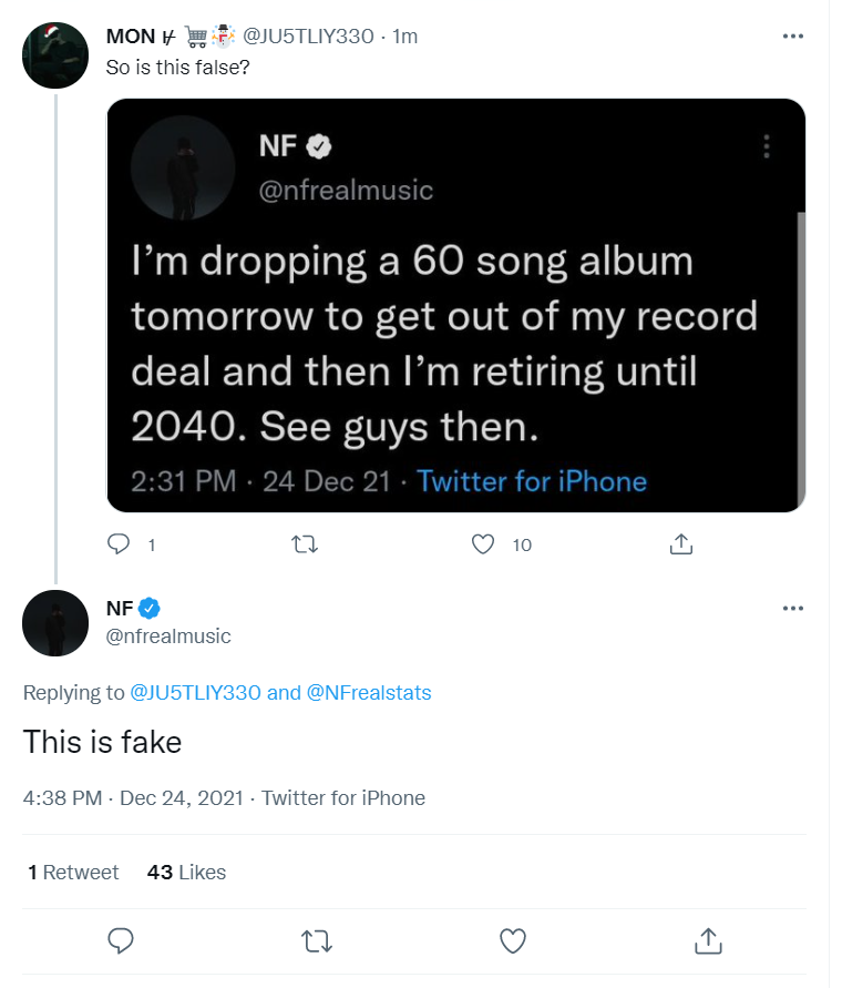 NFrealstats's tweet photo. All tweets by @nfrealmusic today https://t.co/ZwpHgtu9eh