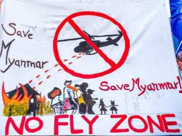 miN13700's tweet photo. The situation of the people of Burma is extremely dire. Many innocent civilians are being killed &amp; many more fled their homes almost daily by military airstrikes and violences. #NoFlyZoneInMyanmar is urgently needed to prevent further casualties and damage. https://t.co/pc3QfSQFZb
