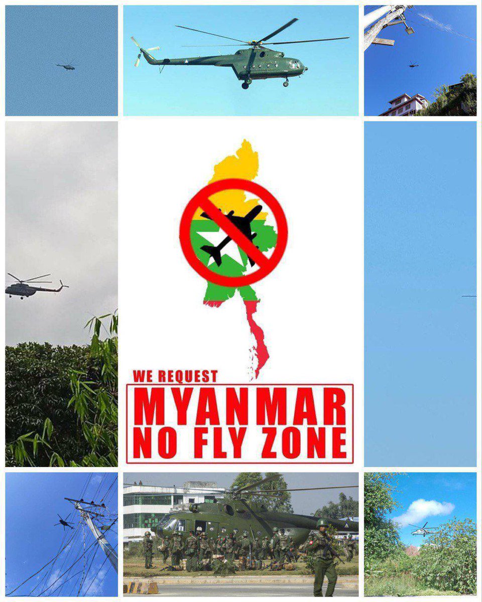 k_khine's tweet photo. Terrorists forces have waged air campaigns in clashes with ethnic forces and this isn’t the first time that military has perpetrated massacre under the broad banner of subduing sporadic clashes. #NoFlyZoneInMyanmar #WhatsHappeningInMyanmar https://t.co/KHaVrfxDvF