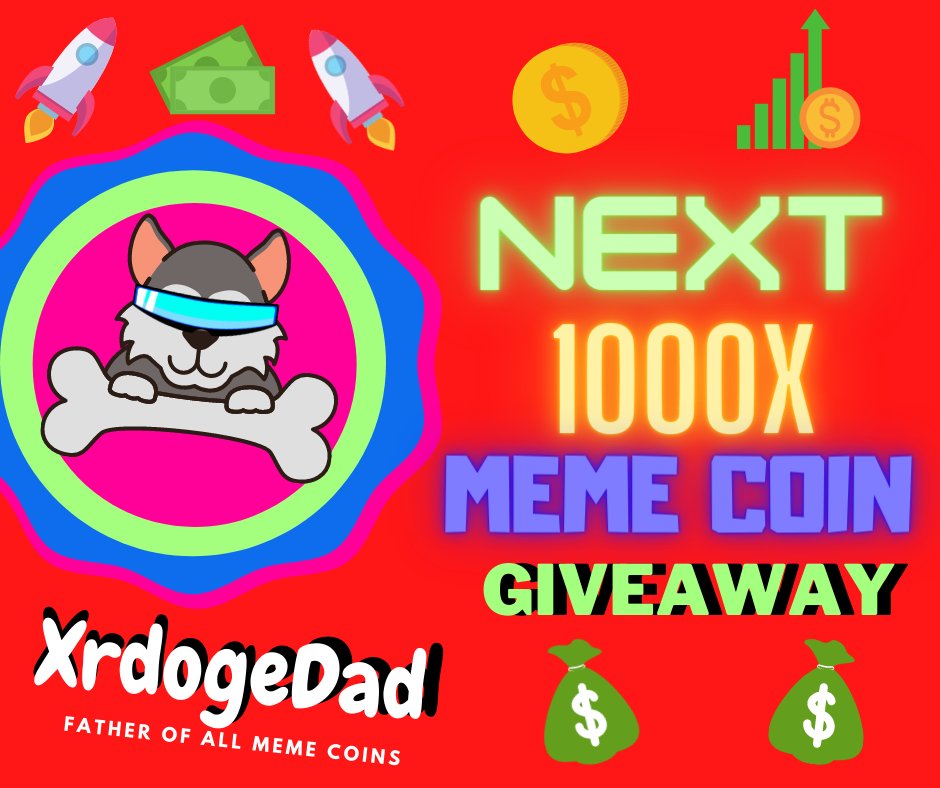 Get in before its to late!!🔥💵🚀

GIVEAWAY 5 WINNERS, each get 5M tokens!🤑

Rules:

😍1.FOLLOW
🐶2.RETWEET
 🥳3. LIKE
🚀4.TAG 5 FRIENDS

LASTS 48 HOURS!!

#XrdogeDad  #XRPLToken #XummAirdrop #XRPairdrop #giveaway #airdrop #XRPL #memecoin #1000x #XRPArmy #XummCommunity #XRP