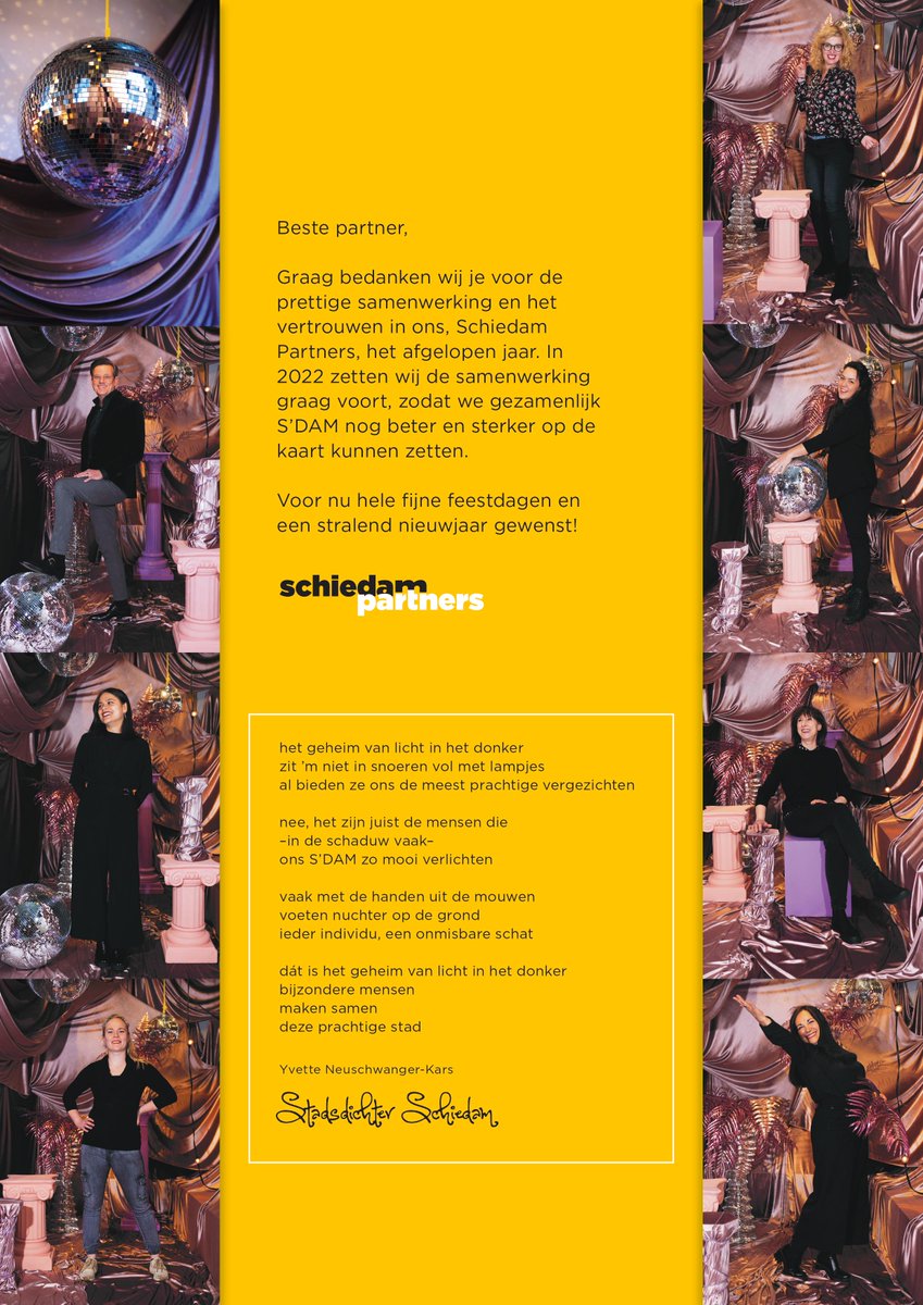 Schiedam Partners wil graag iedereen hele fijne kerstdagen en een stralend nieuwjaar toewensen!