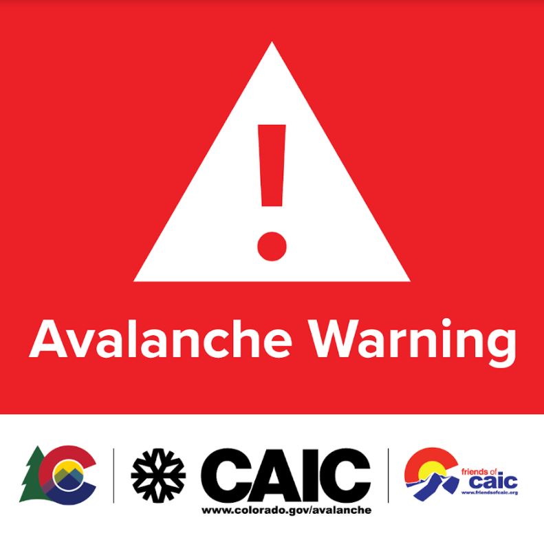 COAvalancheInfo's tweet photo. "#CAICSummit HIGH(4of5) An avalanche warning is in effect. A heavy wet storm fell on to a weak snowpack and you can easily trigger an avalanche large enough to bury or kill you. Travel into avalanche terrain is not recommended. https://t.co/9vJme1X5zb
" https://t.co/sHpuVzXuqP