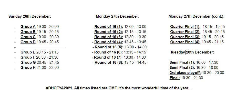It's here... the #DHOTYA2021 Group Stage draw &amp; tournament format (a thread).

A reminder that you can have a bet on the BetVictor betting market via: betvictor.com/en-gb/sports/2…

(18+, begambleaware.org)