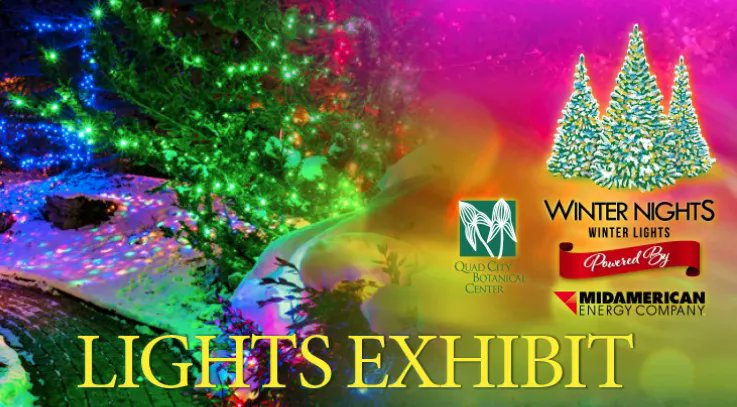Winter Nights Winter Lights at the <a href="/QCBotanical/">QC Botanical Center</a> Center goes on through January 2nd! 
Explore the gardens donned with twinkling lights sure to amaze! 
#VisitQuadCities #TistheQCeason