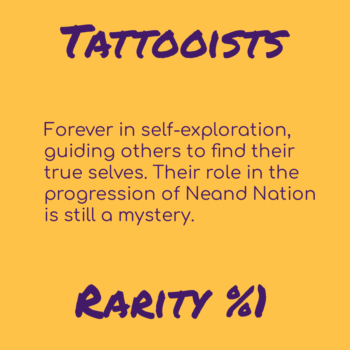 NeandnationNFT's tweet photo. Meet the ancient and puzzling individuals of the Neand Nation! Tattooists help others to engrave their own personalities on their skins as tattoos. They have 1% rarity!

Were you lucky enough to mint one? https://t.co/wN60YSq4yT