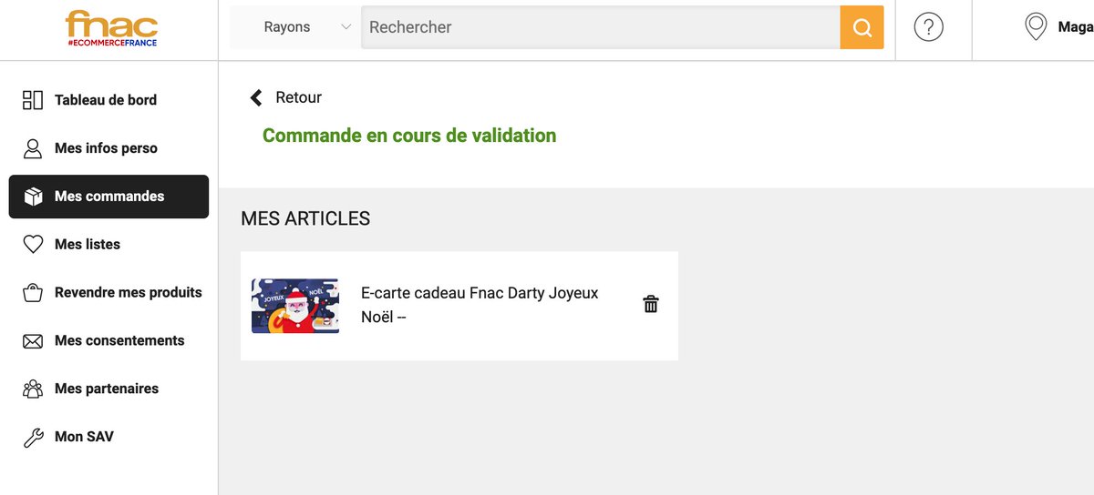 jchmny's tweet photo. @FnacVousAide Hey Fnac, j'ai commandé une e-carte cadeau. Elle est toujours en cours de validation et pourtant j'ai bien été débité. Ai-je une chance de l'avoir avant Noël ou me conseillez-vous d'utiliser @AmazonFrance ? https://t.co/ISHK3ObIOB