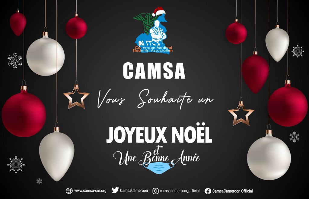 camsacameroon's tweet photo. Recevez les meilleurs vœux de Noël de toute l'équipe de la CAMSA
#JOYEUXNOEL 
#CAMSACameroun https://t.co/DrAN3nOtMh