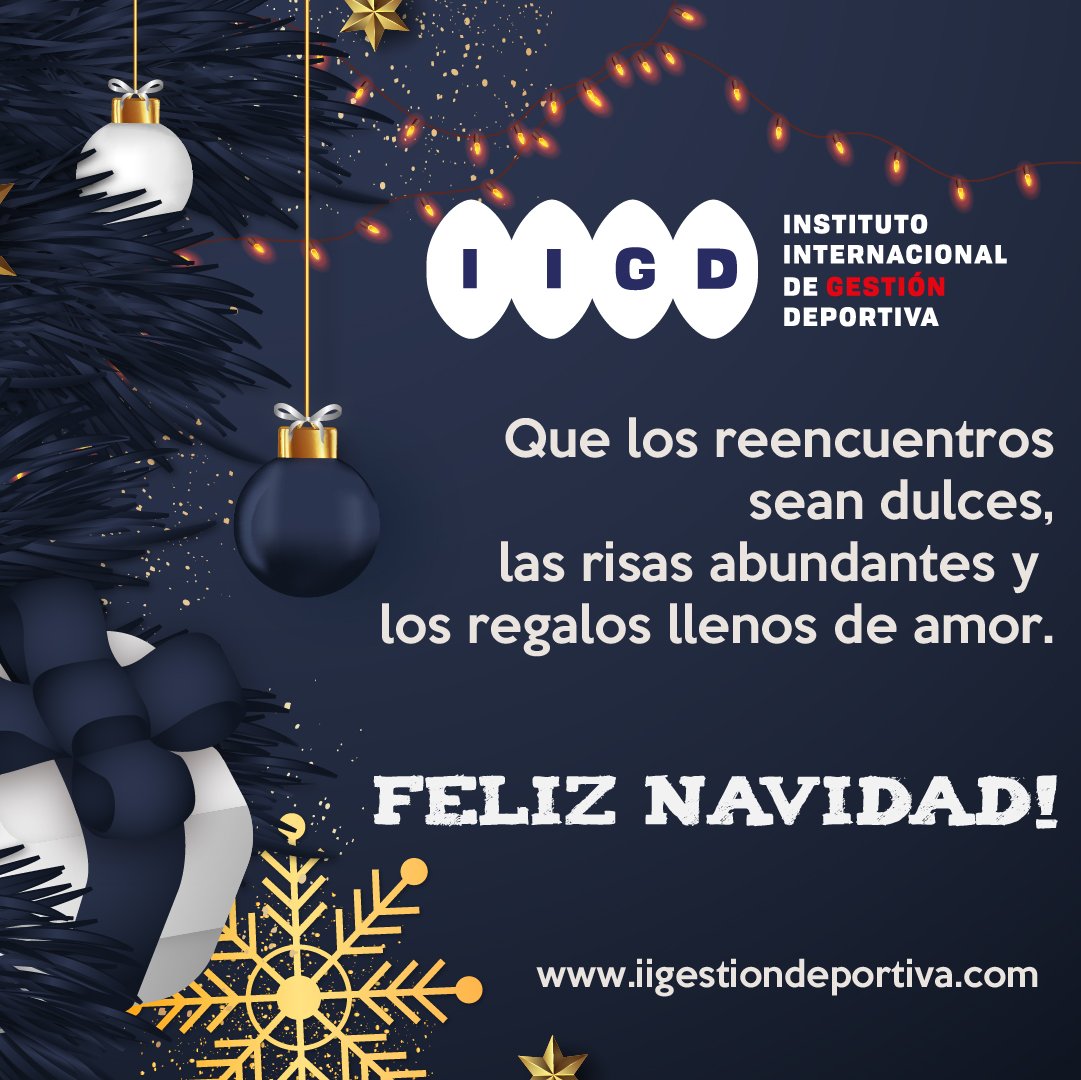iigdpy's tweet photo. El Instituto Internacional de Gestión Deportiva, les desea a todos una muy Feliz Navidad! Llena de reencuentros, alegrías, risas, perdón y mucho amor.
#feliznavidad 
#navidad https://t.co/DVszBsaXaJ