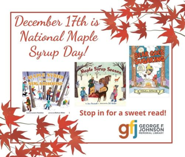 gfjlibrary's tweet photo. #publiclibraries #maplesyrup https://t.co/IsrJJzghPI