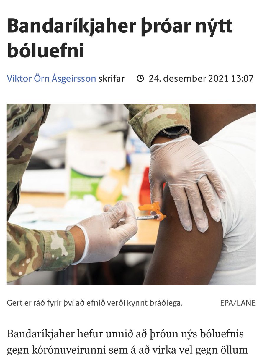 Þvílík sögulok. Auðvitað endar faraldurinn á því að bandaríski herinn bjargar heiminum! Bíómyndin er að skrifa sig sjálf! Gleðileg jól!